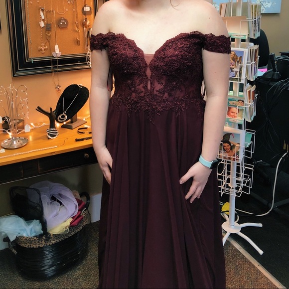 Clarisse Dresses & Skirts - An off the shoulder Clarisse long prom dress